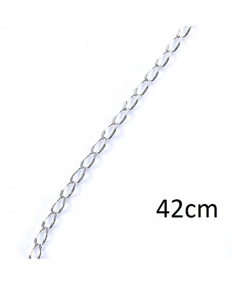 Cadena de plata rombo 42 cm