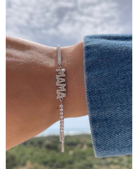 Pulsera Mamá Circonita Plata