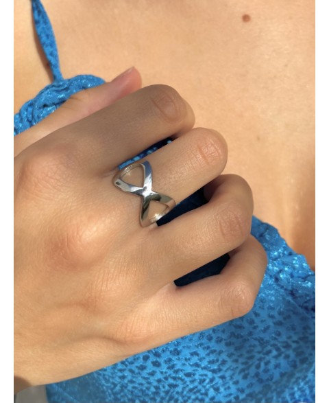 Anillo Infinito Maxi Plata