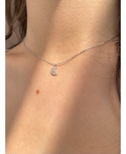 Collar Luna Plata