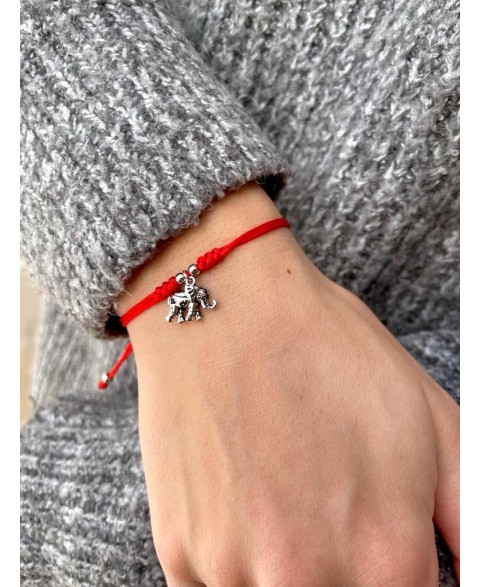 Pulsera Hilo Rojo Elefante...