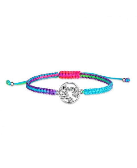 Pulsera Hilo Multicolor Infinito Plata