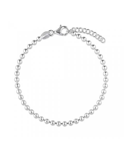 Pulsera Bola Palito 3 mm Plata