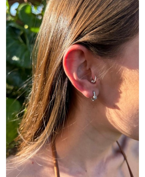 Ear cuff Ebla Plata Par