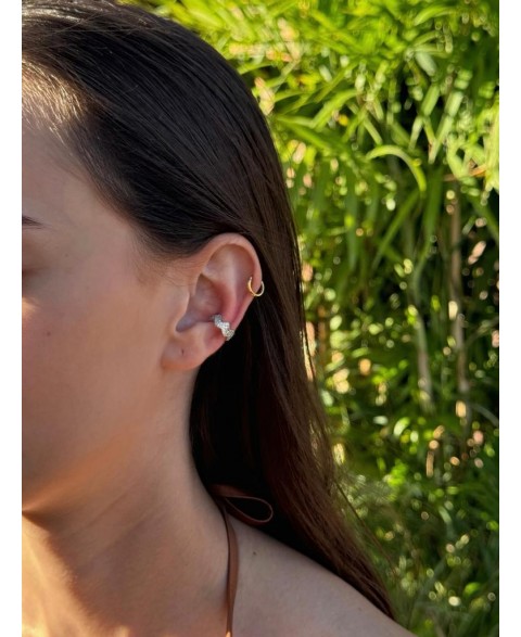 Ear cuff Ondulado Plata Par