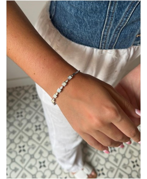 Pulsera Emira Ópalo Blanco...