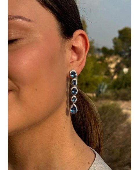 Pendientes Mileidy Azul...