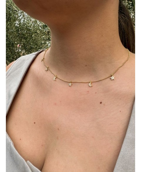 Collar Lunas y Estrellas...