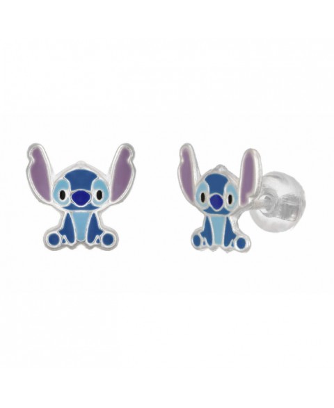 Pendientes Stitch Disney Plata