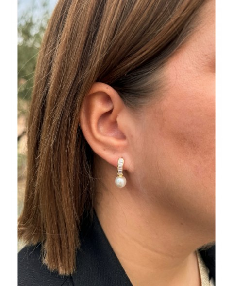 Pendientes Perla Amparo Oro