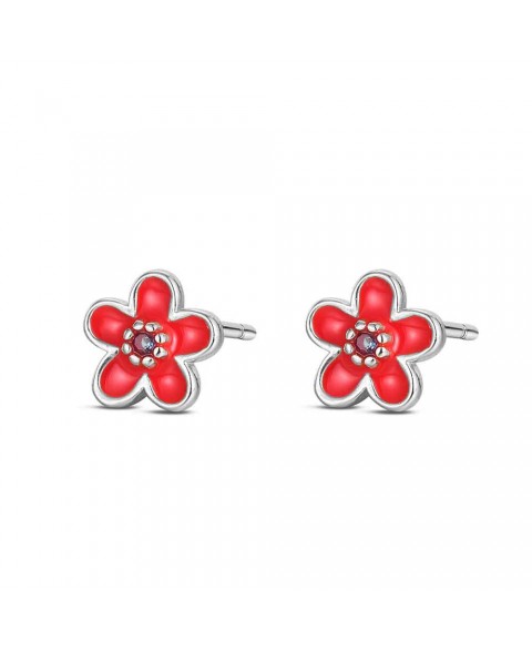 Pendientes Bebé Flor Roja...