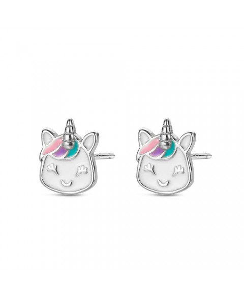 Pendientes Unicornio Plata