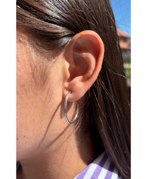 Pendientes Aro Rosi Plata...