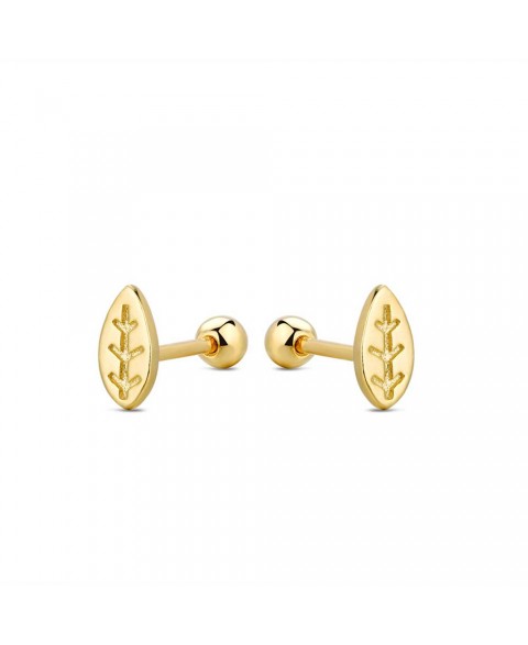 Piercing Hoja Oro 0.6 cm Par