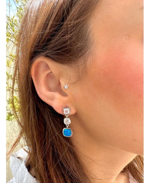 Pendientes Balbina Ópalo Azul