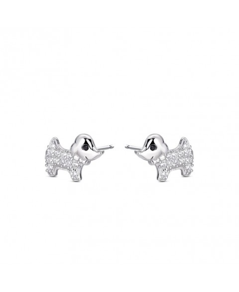 Pendientes Perro Circonita...