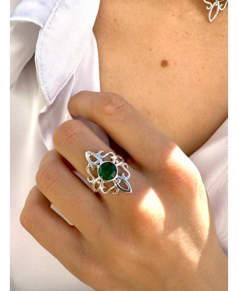 Anillo Nudo de Bruja Piedra...