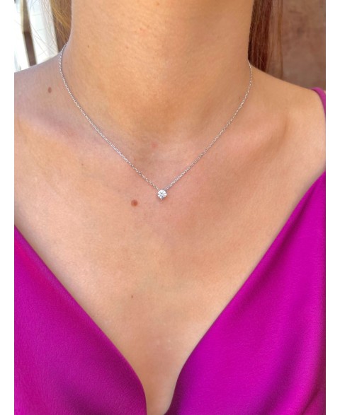 Colgante Leticia 5 mm Plata