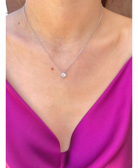 Colgante Leticia 6 mm Plata
