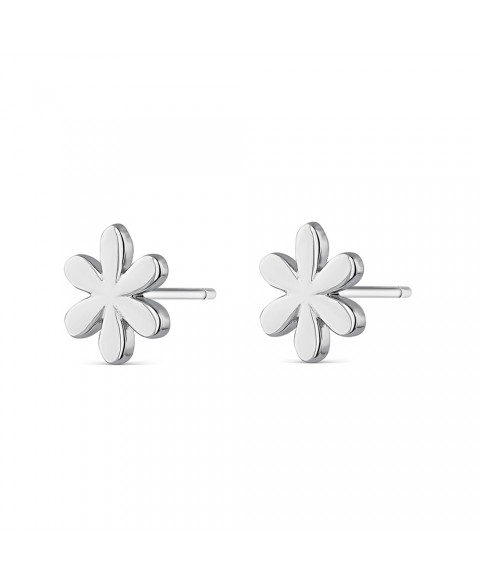 Pendientes Flor 8 mm Plata