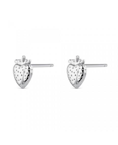 Pendientes Fresa 7 mm Plata