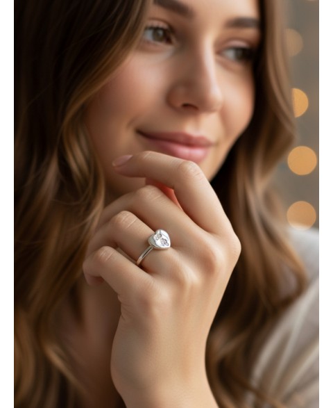 Anillo Corazón Gato...
