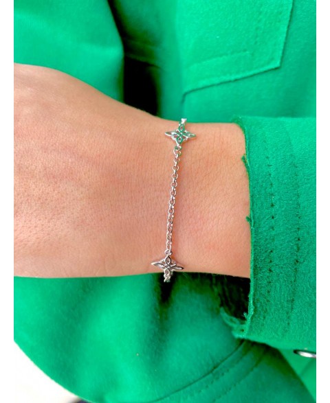 Pulsera Nudo de Bruja Plata