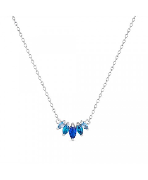 Collar París Azul Plata...