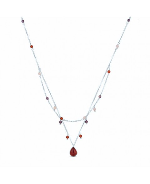 Collar Vida Gota Ágata Roja...