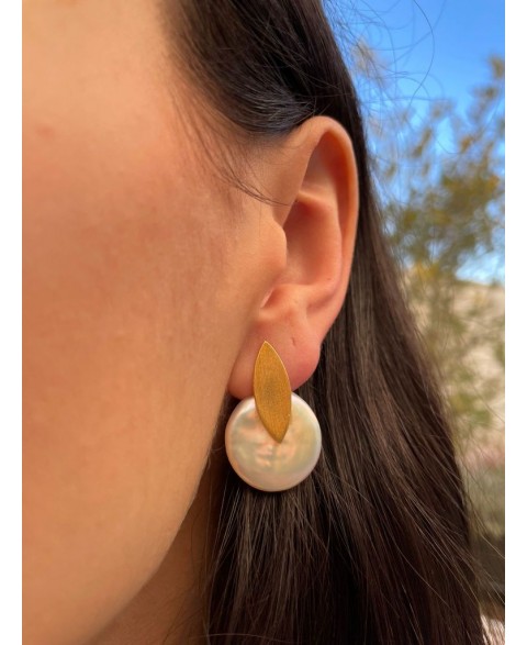 Pendientes Mistic Perla Plata