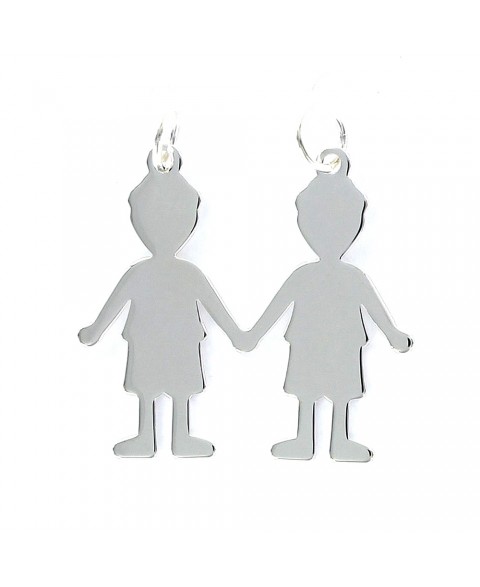 Colgante de plata pareja...