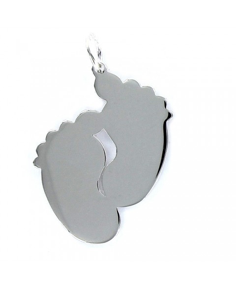 Colgante de plata pies liso...