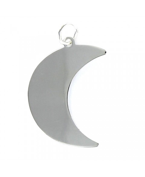 Colgante de plata luna liso...