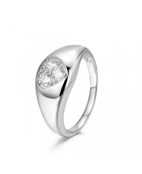 Anillo Corazón Circonita Plata