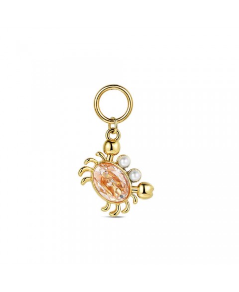 Charm Cangrejo Perlas Acero...