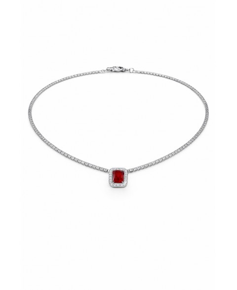 Collar Rectángulo Rojo...