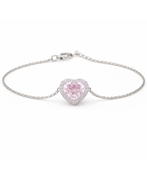 Pulsera Corazón Rosa con...