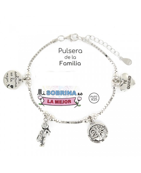 Pulsera Familia Sobrina Plata