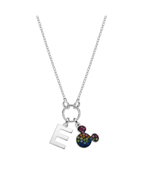 Collar Disney Letra E Plata