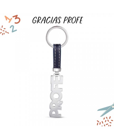 Llavero Happy Profe Acero