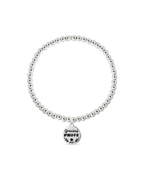 Pulsera de plata bolas...