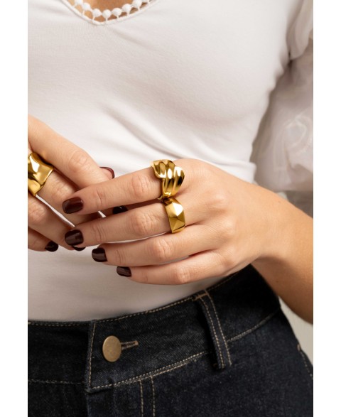 Anillo Astrid Acero Chapado...