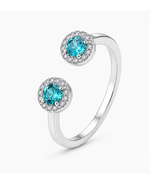 Anillo Kai Agua Marina Plata