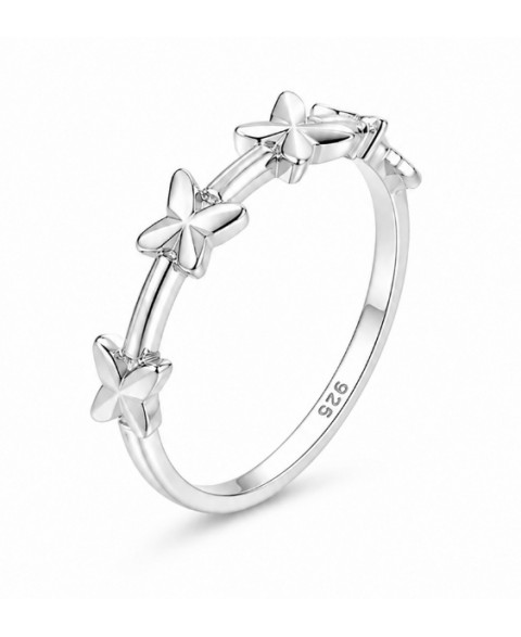 Anillo Tres Mariposas Plata