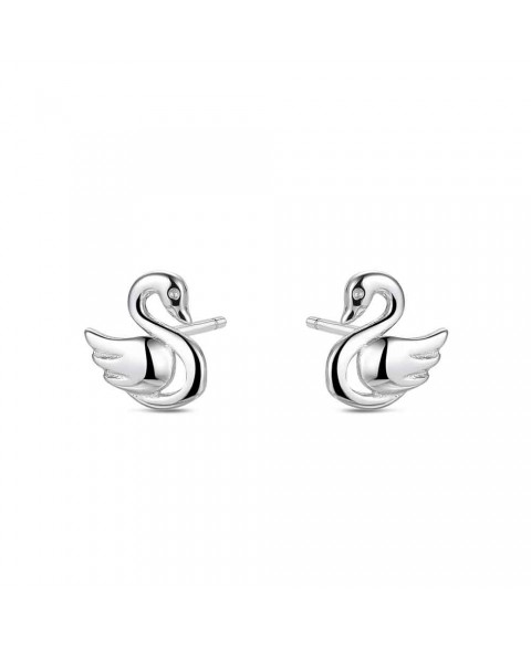 Pendientes Cisne 6 mm Plata