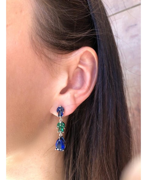 Pendientes Glorlia Azul y...