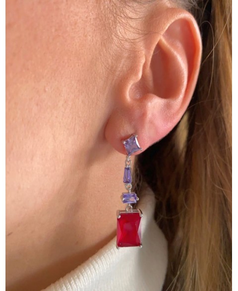 Pendientes Berna Amatista y...
