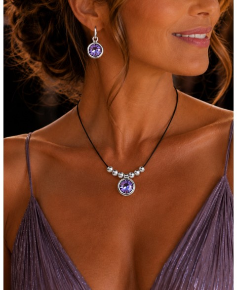 Collar Aural Morado Ciclón