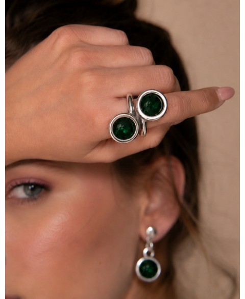 Anillo Solaris Verde Ciclón