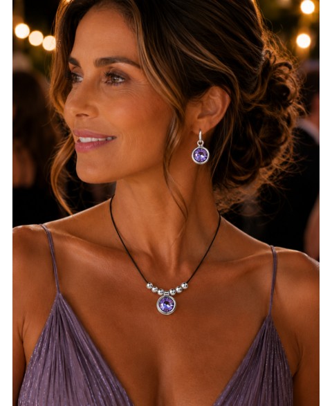 Pendientes Solaris Morado...